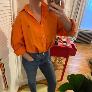 Ralph Lauren Oversized Orange Button Down
